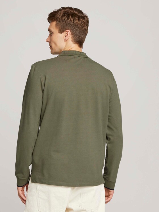 Polo Langarmshirt - Männer - Oak Leaf Green Polo Langarmshirt - Männer - Oak Leaf Green - 2 - TOM TAILOR