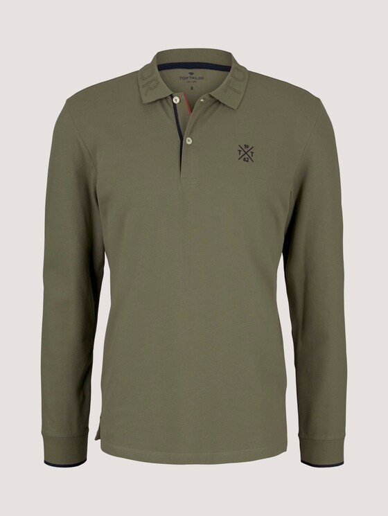 Polo Langarmshirt - Männer - Oak Leaf Green Polo Langarmshirt - Männer - Oak Leaf Green - 7 - TOM TAILOR