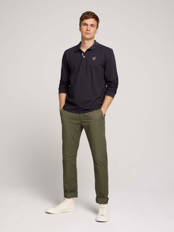 Polo Langarmshirt - Männer - sky captain blue white melange Polo Langarmshirt - Männer - sky captain blue white melange - 3 - TOM TAILOR