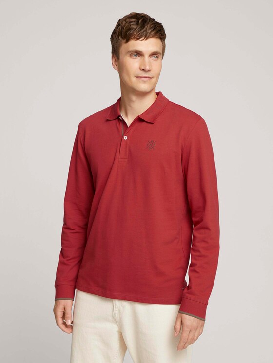 poloshirt met lange mouwen - Mannen - chili oil red poloshirt met lange mouwen - Mannen - chili oil red - 1 - TOM TAILOR