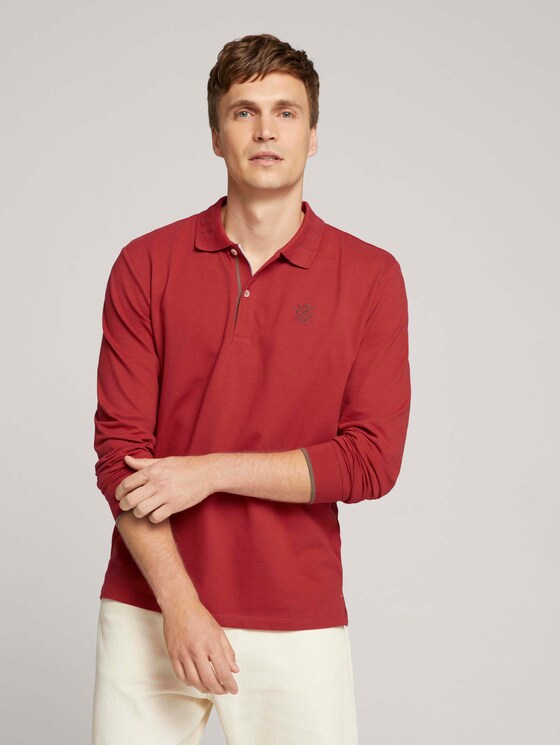poloshirt met lange mouwen - Mannen - chili oil red poloshirt met lange mouwen - Mannen - chili oil red - 5 - TOM TAILOR