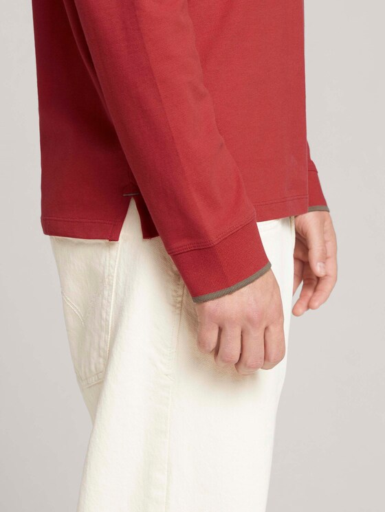 poloshirt met lange mouwen - Mannen - chili oil red poloshirt met lange mouwen - Mannen - chili oil red - 9 - TOM TAILOR