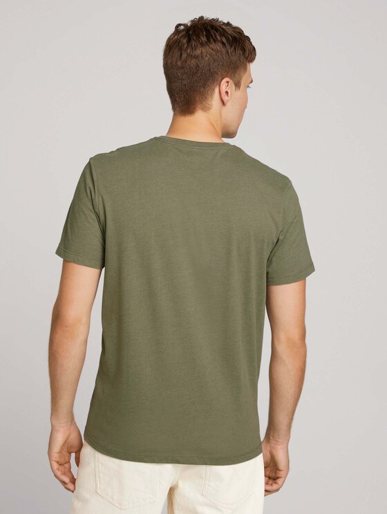 T-Shirt mit Bio-Baumwolle - Männer - Light Oak Leaf Melange T-Shirt mit Bio-Baumwolle - Männer - Light Oak Leaf Melange - 2 - TOM TAILOR