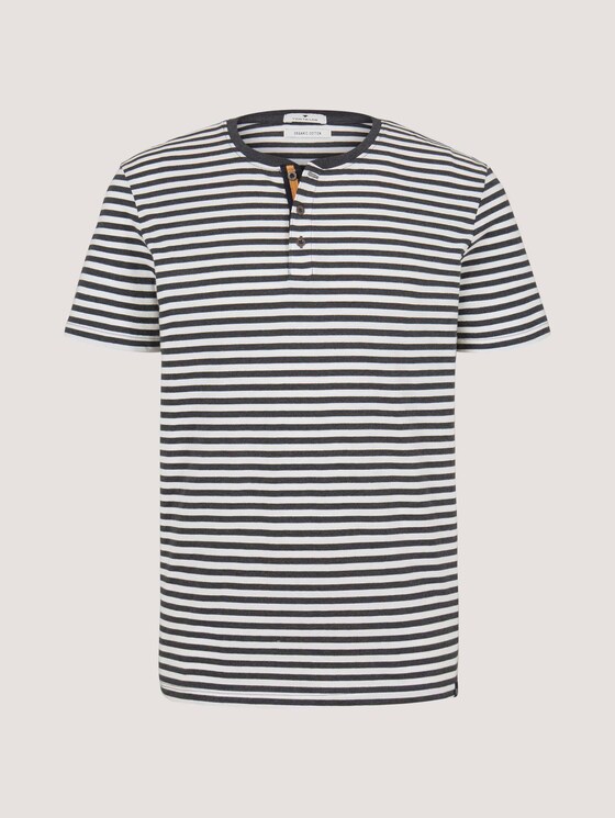 Gestreiftes T-Shirt mit Bio-Baumwolle - Männer - navy melange stripe Gestreiftes T-Shirt mit Bio-Baumwolle - Männer - navy melange stripe - 7 - TOM TAILOR