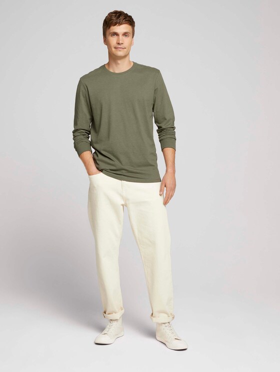 Langarmshirt mit Bio-Baumwolle - Männer - Light Oak Leaf Melange Langarmshirt mit Bio-Baumwolle - Männer - Light Oak Leaf Melange - 3 - TOM TAILOR