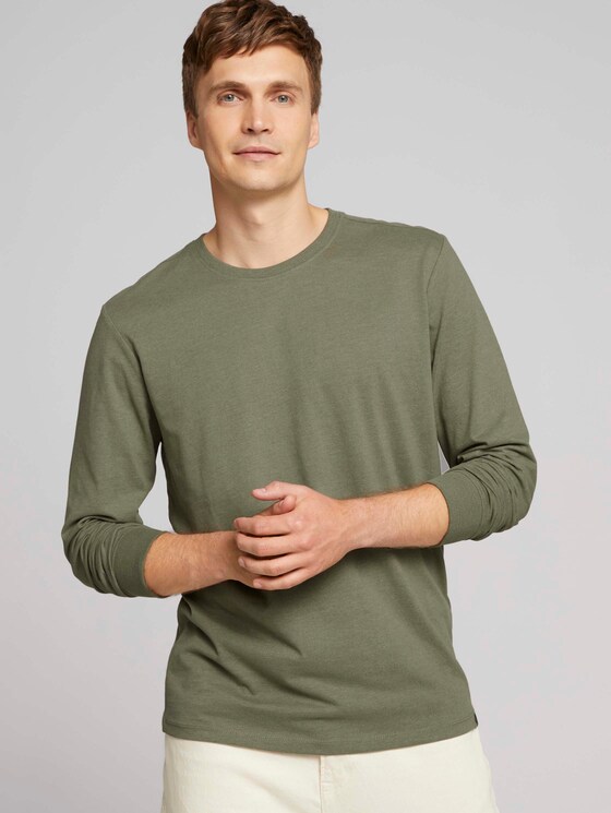 Langarmshirt mit Bio-Baumwolle - Männer - Light Oak Leaf Melange Langarmshirt mit Bio-Baumwolle - Männer - Light Oak Leaf Melange - 5 - TOM TAILOR