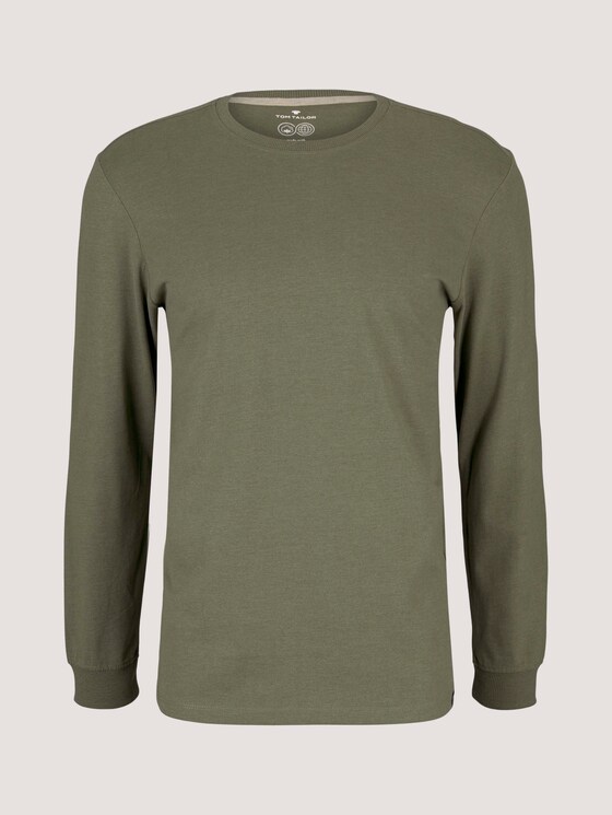 Langarmshirt mit Bio-Baumwolle - Männer - Light Oak Leaf Melange Langarmshirt mit Bio-Baumwolle - Männer - Light Oak Leaf Melange - 7 - TOM TAILOR