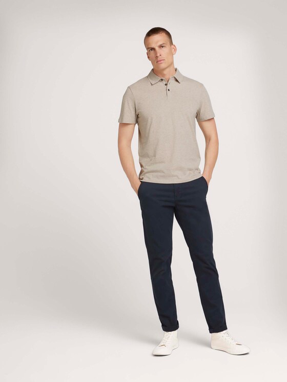 Poloshirt in Melange Optik - Männer - cosy soft beige melange Poloshirt in Melange Optik - Männer - cosy soft beige melange - 3 - TOM TAILOR