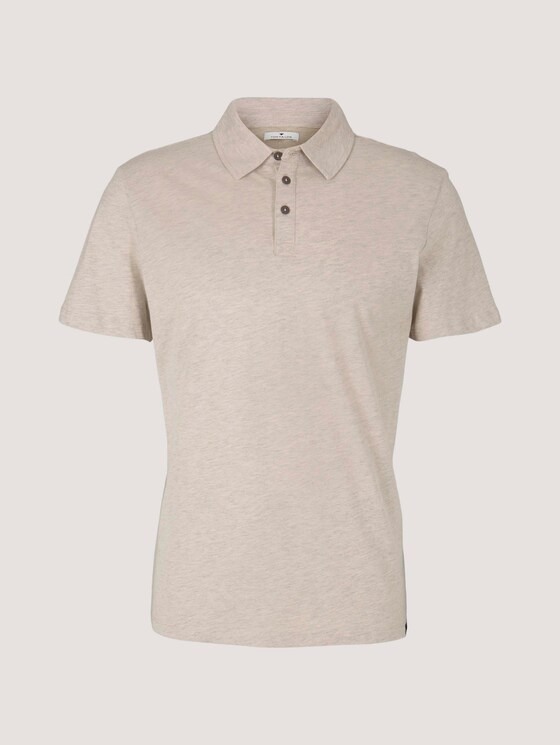 Poloshirt in Melange Optik - Männer - cosy soft beige melange Poloshirt in Melange Optik - Männer - cosy soft beige melange - 7 - TOM TAILOR
