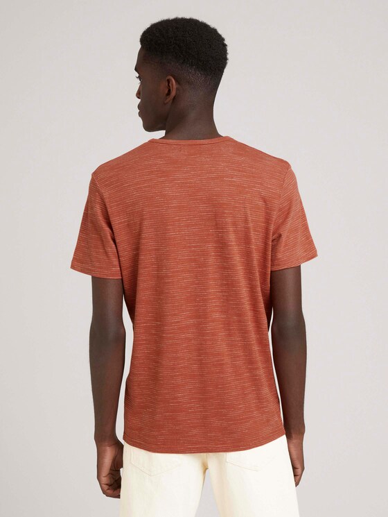 Fein gestreiftes T-Shirt - Männer - chili red inject stripe Fein gestreiftes T-Shirt - Männer - chili red inject stripe - 2 - TOM TAILOR