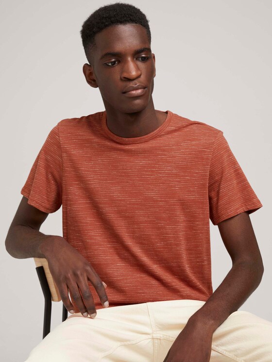 Fein gestreiftes T-Shirt - Männer - chili red inject stripe Fein gestreiftes T-Shirt - Männer - chili red inject stripe - 5 - TOM TAILOR