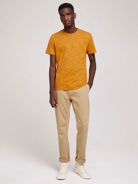 fijn gestreept T-shirt - Mannen - flame brown injected stripe fijn gestreept T-shirt - Mannen - flame brown injected stripe - 3 - TOM TAILOR