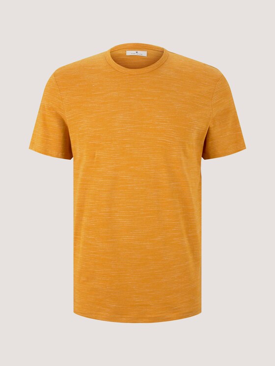 fijn gestreept T-shirt - Mannen - flame brown injected stripe fijn gestreept T-shirt - Mannen - flame brown injected stripe - 7 - TOM TAILOR