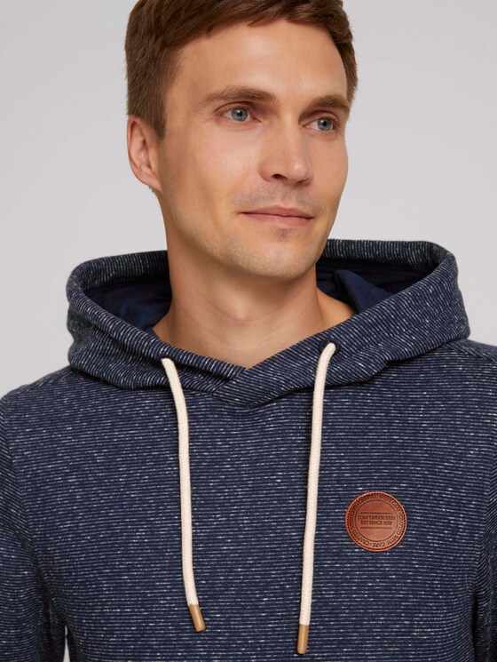 gestreifter Hoodie - Männer - navy offwhite inject stripe gestreifter Hoodie - Männer - navy offwhite inject stripe - 9 - TOM TAILOR
