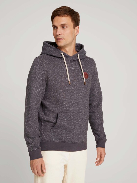 gestreifter Hoodie - Männer - cyber grey inject stripe gestreifter Hoodie - Männer - cyber grey inject stripe - 1 - TOM TAILOR