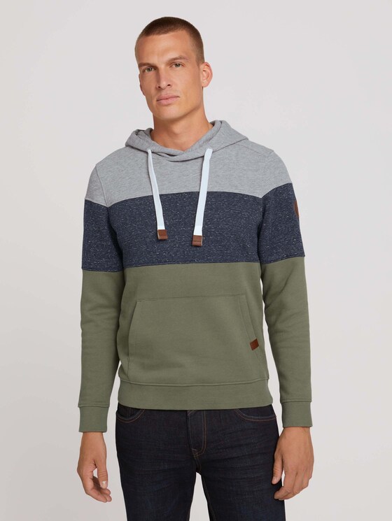 Gestreepte hoodie - Mannen - Oak Leaf Green Gestreepte hoodie - Mannen - Oak Leaf Green - 1 - TOM TAILOR