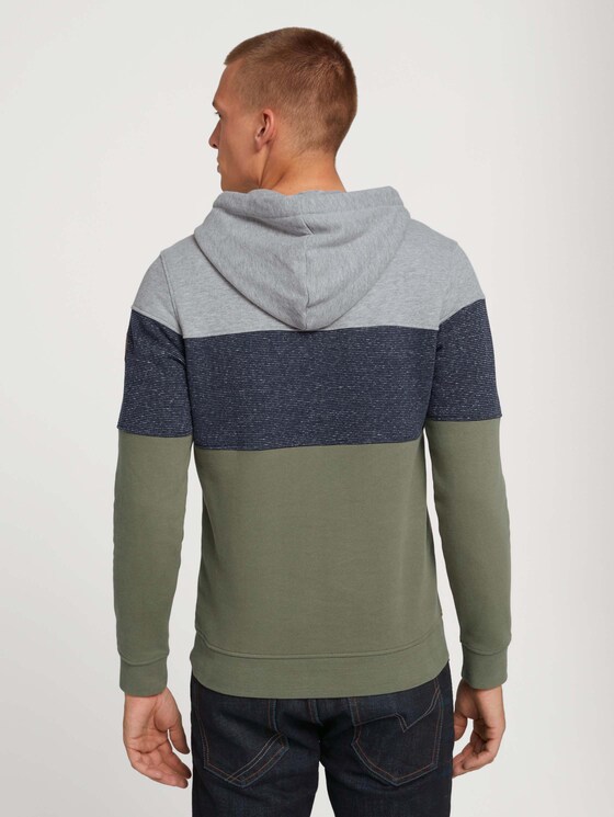 Gestreepte hoodie - Mannen - Oak Leaf Green Gestreepte hoodie - Mannen - Oak Leaf Green - 2 - TOM TAILOR