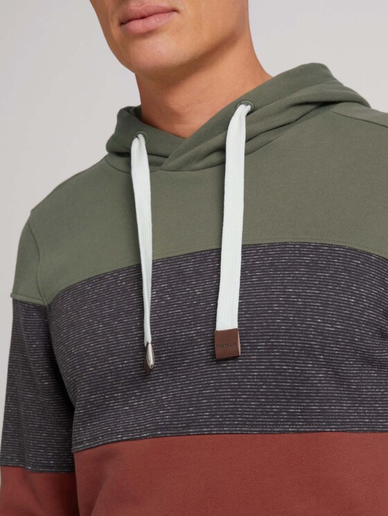 gestreifter Hoodie - Männer - chili oil red gestreifter Hoodie - Männer - chili oil red - 9 - TOM TAILOR