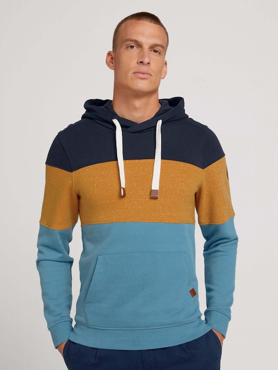 gestreifter Hoodie - Männer - smokey aqua gestreifter Hoodie - Männer - smokey aqua - 1 - TOM TAILOR
