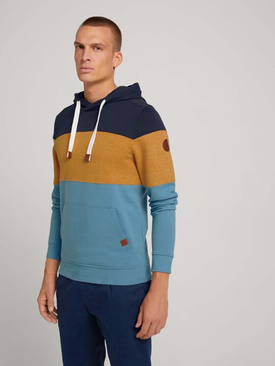 gestreifter Hoodie - Männer - smokey aqua gestreifter Hoodie - Männer - smokey aqua - 5 - TOM TAILOR