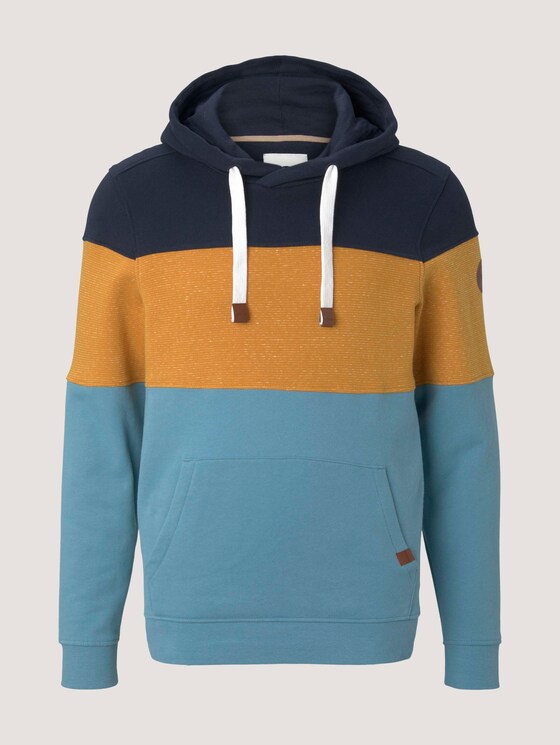 gestreifter Hoodie - Männer - smokey aqua gestreifter Hoodie - Männer - smokey aqua - 7 - TOM TAILOR