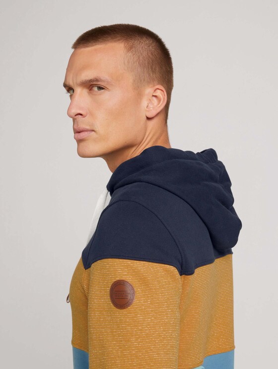 gestreifter Hoodie - Männer - smokey aqua gestreifter Hoodie - Männer - smokey aqua - 9 - TOM TAILOR