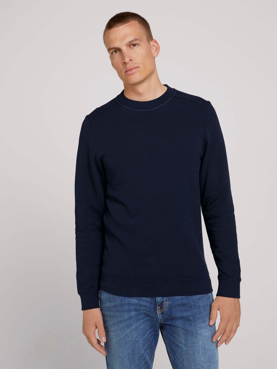 basic sweatshirt - Mannen - Sky Captain Blue basic sweatshirt - Mannen - Sky Captain Blue - 1 - TOM TAILOR