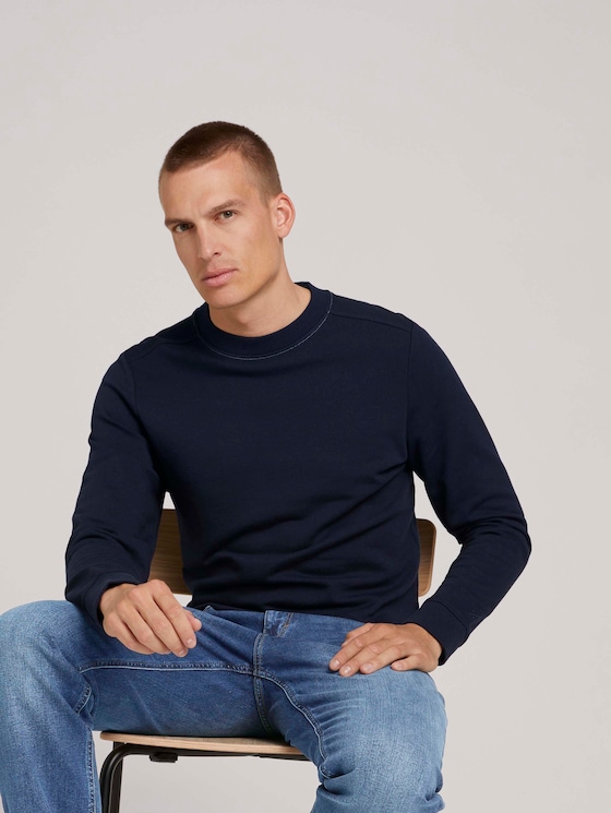 basic sweatshirt - Mannen - Sky Captain Blue basic sweatshirt - Mannen - Sky Captain Blue - 5 - TOM TAILOR