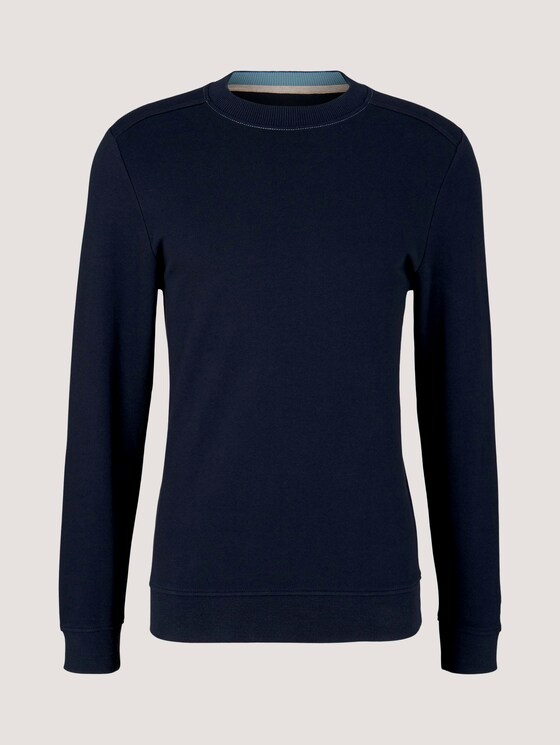 basic sweatshirt - Mannen - Sky Captain Blue basic sweatshirt - Mannen - Sky Captain Blue - 7 - TOM TAILOR