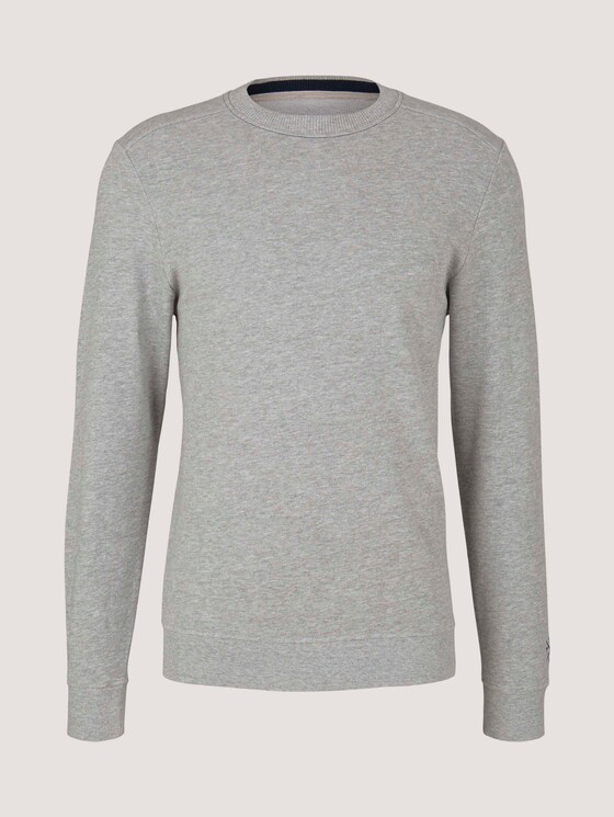 Basic Sweatshirt - Männer - Middle Grey Melange Basic Sweatshirt - Männer - Middle Grey Melange - 7 - TOM TAILOR