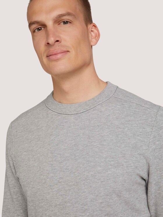 Basic Sweatshirt - Männer - Middle Grey Melange Basic Sweatshirt - Männer - Middle Grey Melange - 9 - TOM TAILOR