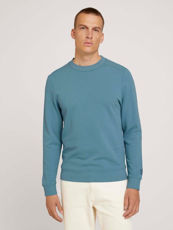 Basic Sweatshirt - Männer - smokey aqua Basic Sweatshirt - Männer - smokey aqua - 1 - TOM TAILOR