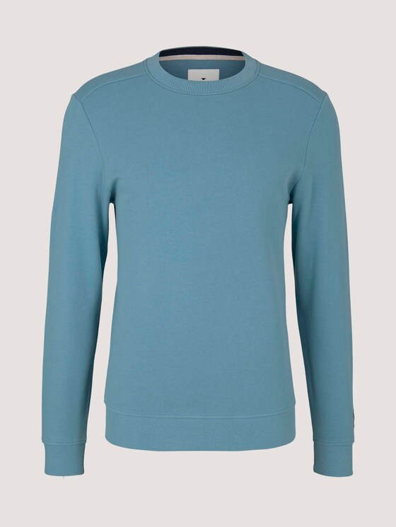 Basic Sweatshirt - Männer - smokey aqua Basic Sweatshirt - Männer - smokey aqua - 7 - TOM TAILOR