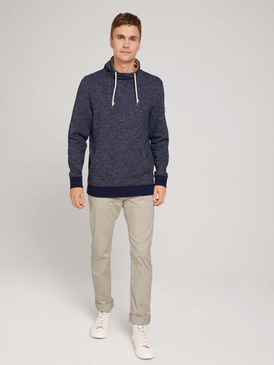 sweater met wikkelkraag - Mannen - sky navy multi grindle sweater met wikkelkraag - Mannen - sky navy multi grindle - 3 - TOM TAILOR