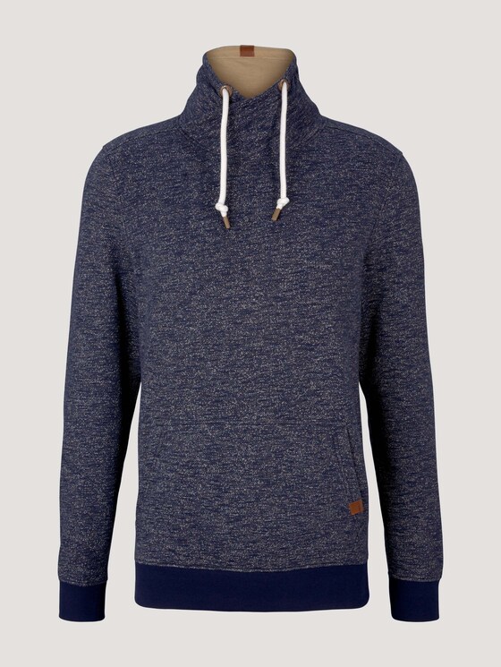 sweater met wikkelkraag - Mannen - sky navy multi grindle sweater met wikkelkraag - Mannen - sky navy multi grindle - 7 - TOM TAILOR