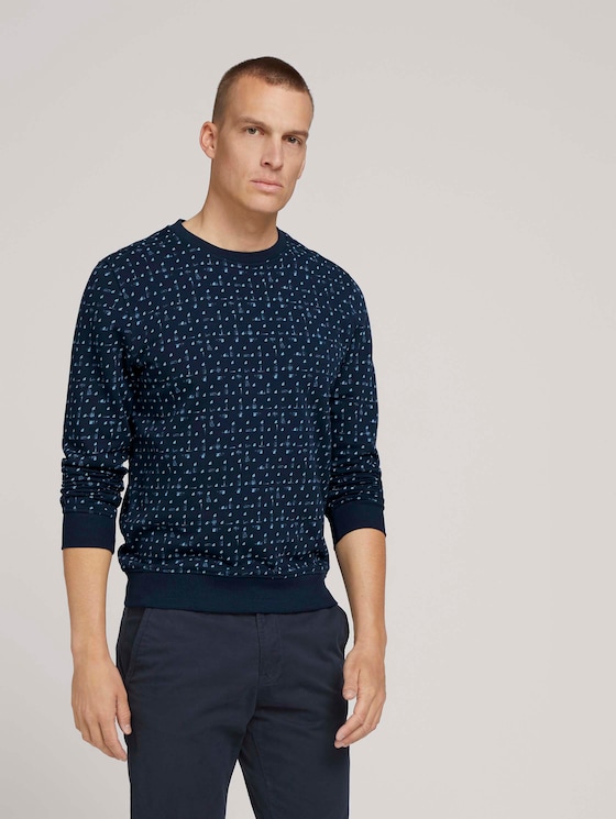 sweatshirt met patroon - Mannen - sky navy corn design sweatshirt met patroon - Mannen - sky navy corn design - 5 - TOM TAILOR