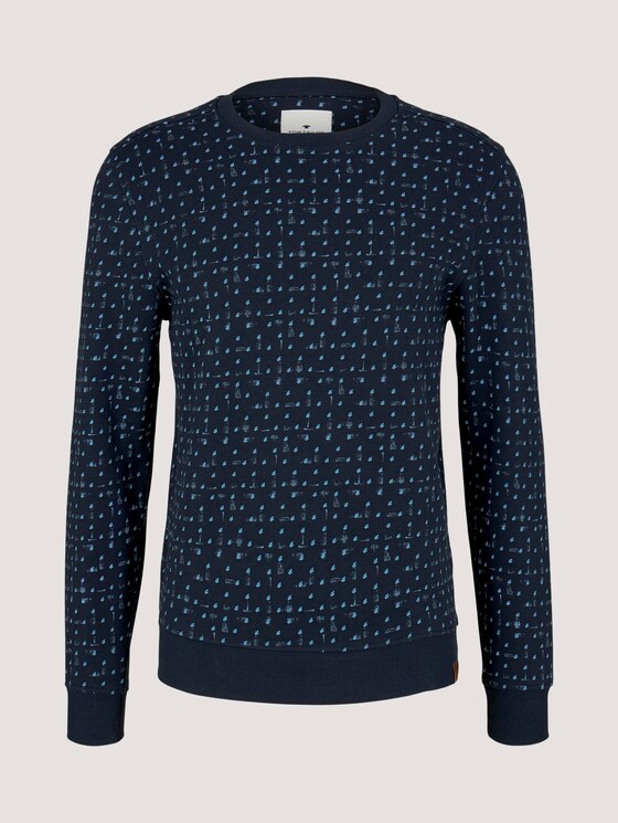 sweatshirt met patroon - Mannen - sky navy corn design sweatshirt met patroon - Mannen - sky navy corn design - 7 - TOM TAILOR