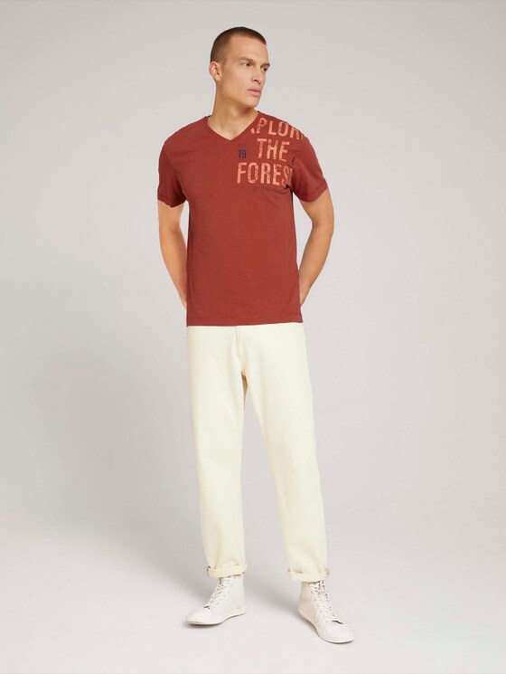 T-Shirt mit Print - Männer - chili oil red T-Shirt mit Print - Männer - chili oil red - 3 - TOM TAILOR