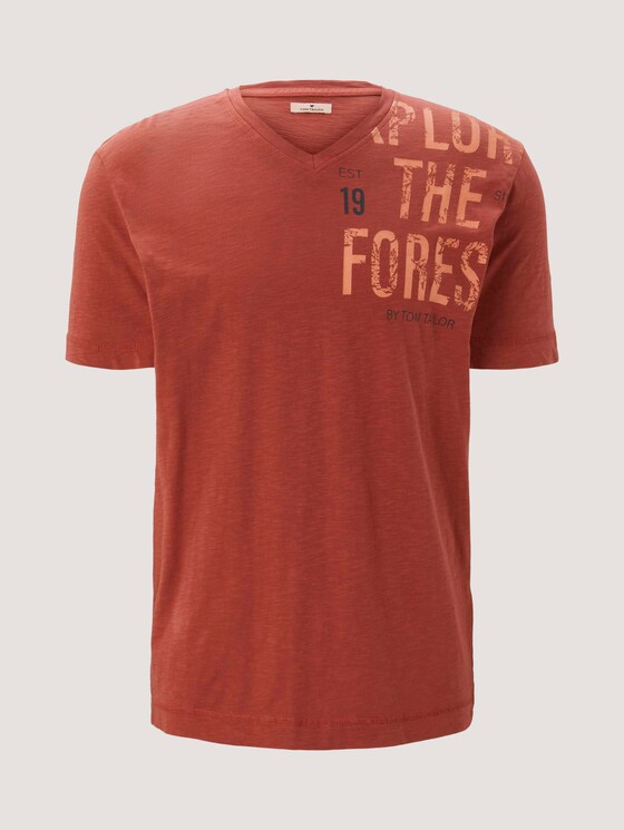 T-Shirt mit Print - Männer - chili oil red T-Shirt mit Print - Männer - chili oil red - 7 - TOM TAILOR