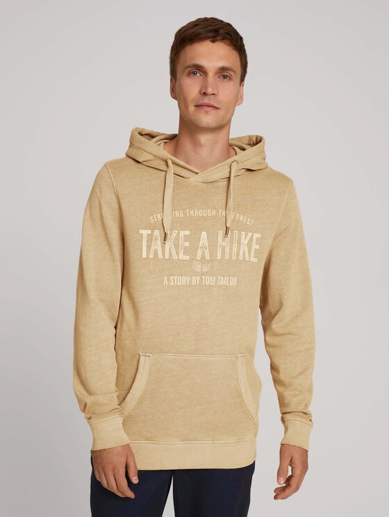 Hoodie mit Print - Männer - Beach Sand Hoodie mit Print - Männer - Beach Sand - 1 - TOM TAILOR