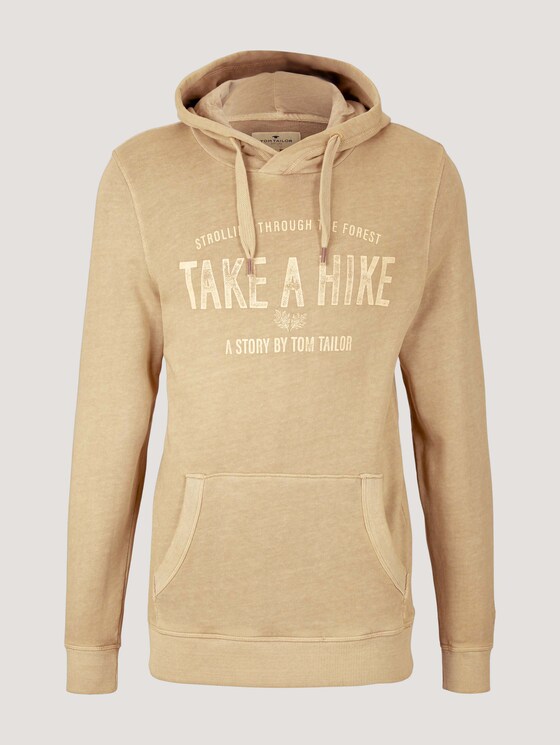 Hoodie mit Print - Männer - Beach Sand Hoodie mit Print - Männer - Beach Sand - 7 - TOM TAILOR