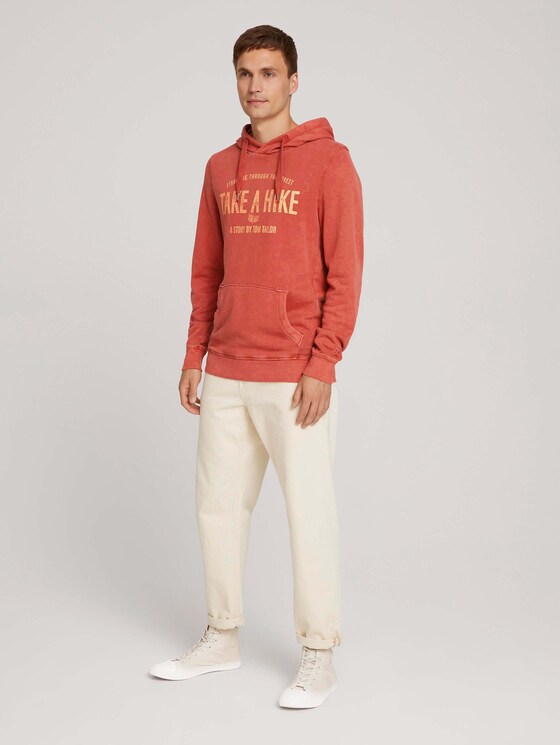 Hoodie mit Print - Männer - chili oil red Hoodie mit Print - Männer - chili oil red - 3 - TOM TAILOR