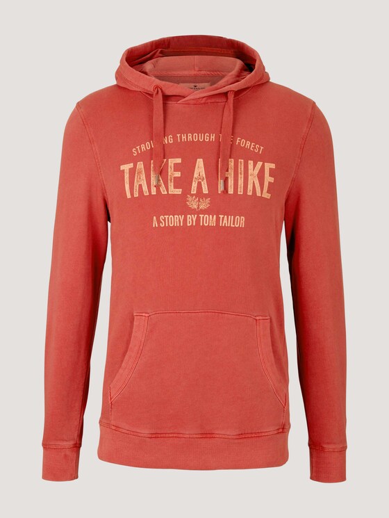 Hoodie mit Print - Männer - chili oil red Hoodie mit Print - Männer - chili oil red - 7 - TOM TAILOR