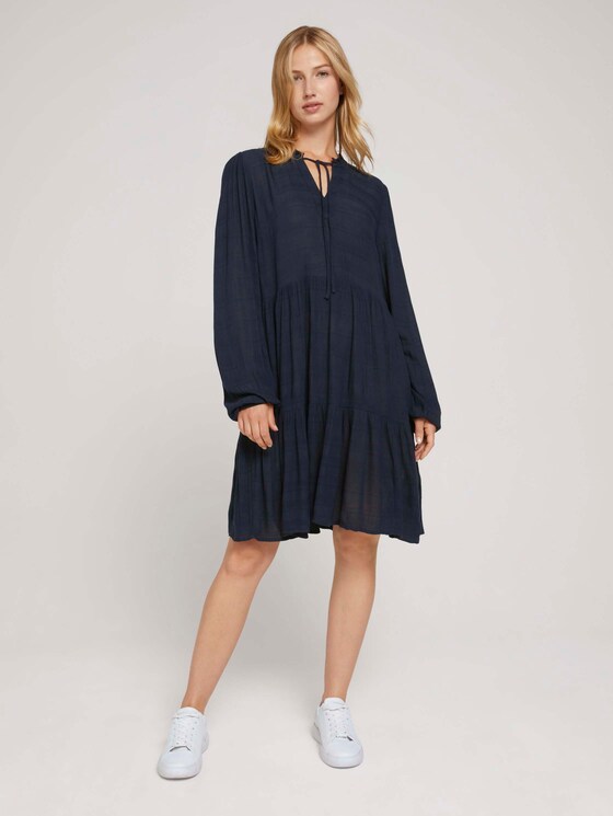 Kleid mit Raffungen - Frauen - Sky Captain Blue Kleid mit Raffungen - Frauen - Sky Captain Blue - 3 - TOM TAILOR Denim