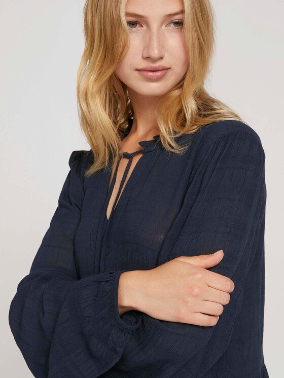 Kleid mit Raffungen - Frauen - Sky Captain Blue Kleid mit Raffungen - Frauen - Sky Captain Blue - 9 - TOM TAILOR Denim