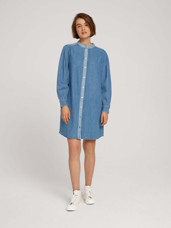 Mini Jeanskleid aus Bio-Baumwolle - Frauen - bright blue denim Mini Jeanskleid aus Bio-Baumwolle - Frauen - bright blue denim - 3 - TOM TAILOR Denim