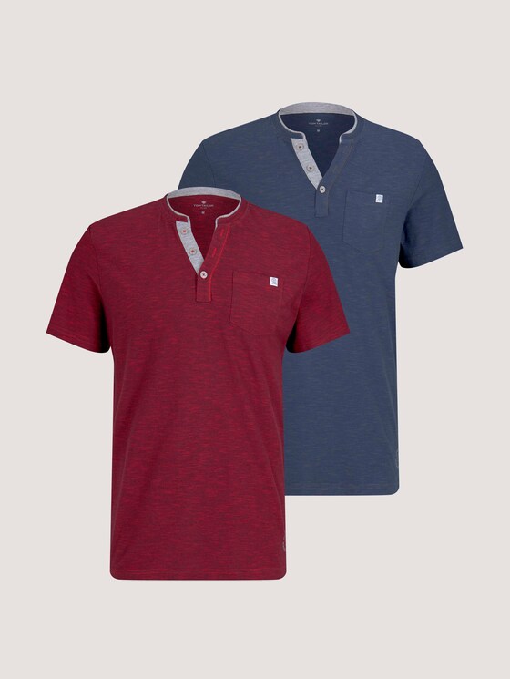 Doppelpack T-Shirt mit Streifen - Männer - cyber grey yarndye stripe Doppelpack T-Shirt mit Streifen - Männer - cyber grey yarndye stripe - 7 - TOM TAILOR