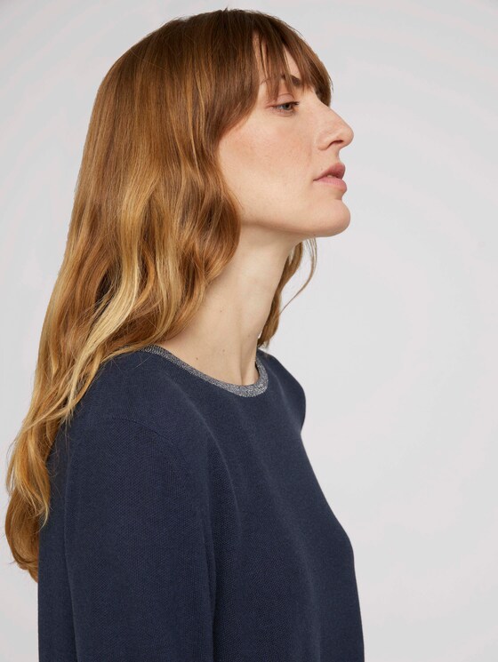 Strickpullover mit Glitzerdetails - Frauen - Sky Captain Blue Strickpullover mit Glitzerdetails - Frauen - Sky Captain Blue - 9 - TOM TAILOR