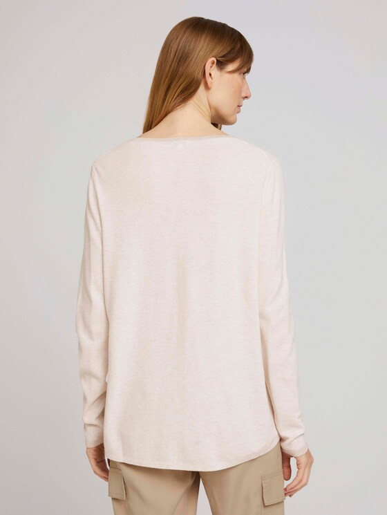 Gebreide trui met glitterdetails - Vrouwen - smooth light sand melange Gebreide trui met glitterdetails - Vrouwen - smooth light sand melange - 2 - TOM TAILOR
