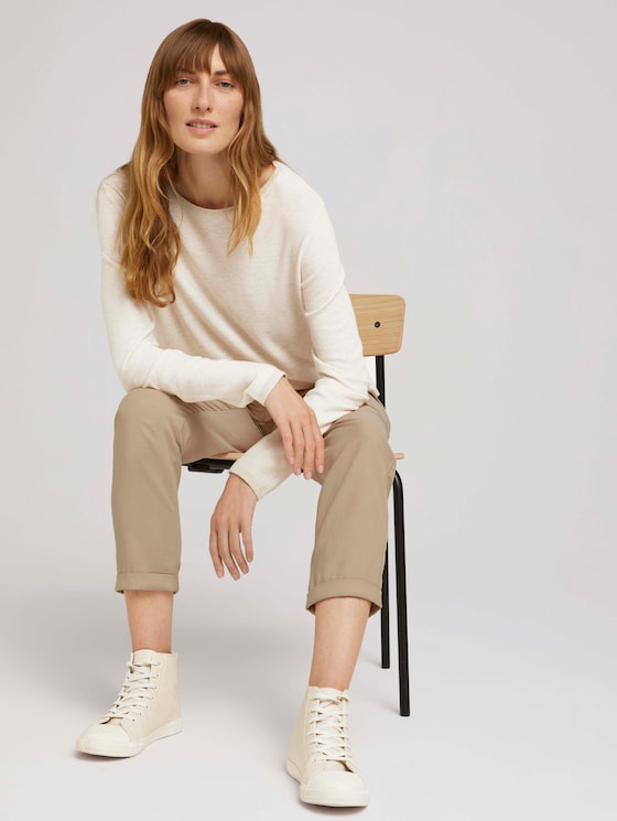 Gebreide trui met glitterdetails - Vrouwen - smooth light sand melange Gebreide trui met glitterdetails - Vrouwen - smooth light sand melange - 5 - TOM TAILOR